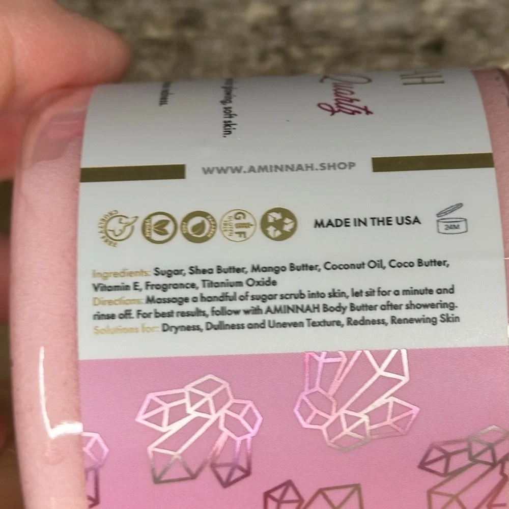 Aminnah Rose Quartz Sugar Scrub‎ - Picture 5 of 9